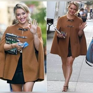 Like new! Zara Wool Hand Made Short Camel Caramel Cape Poncho Sold Out M